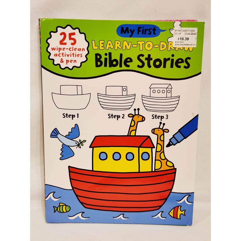 My First Learn to Draw Bible Stories Dry Erase Activity Book Reusable Book